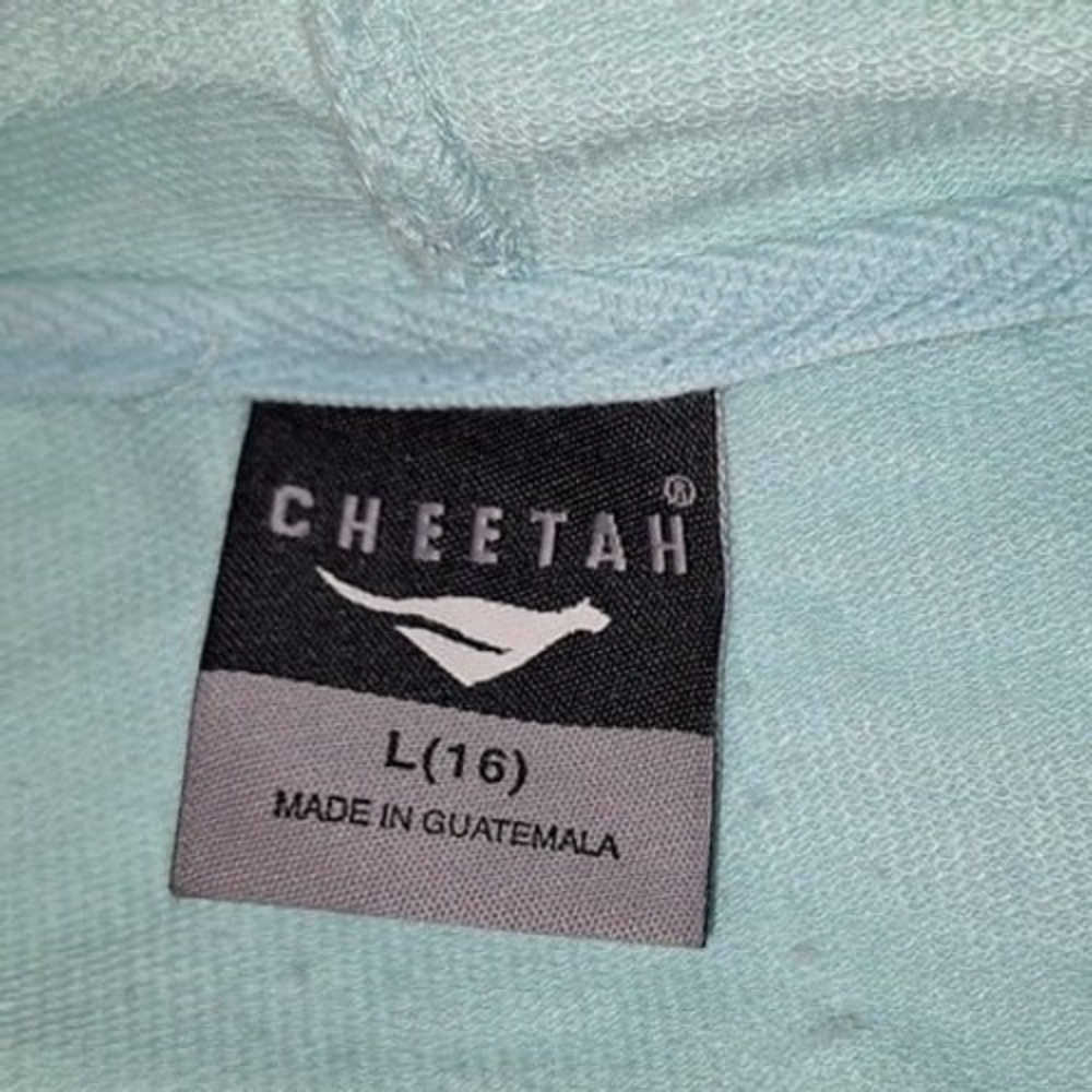 Cheetah Womens‎ Light Blue Zip Up Hoodie Jacket Large Sporty Activewear Casual - Picture 8 of 9